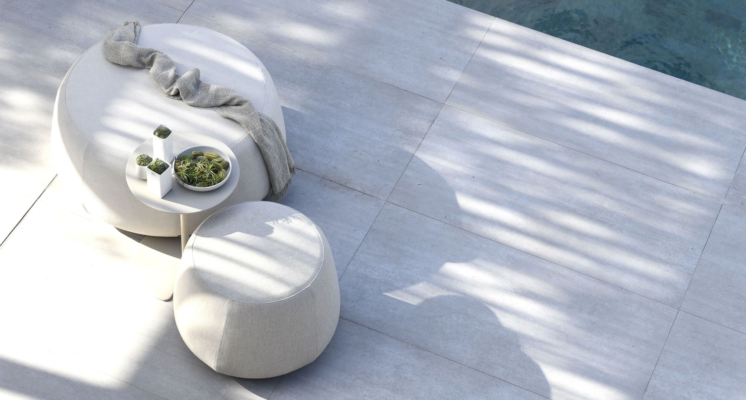 Nomad ottomans by Monica Armani for Tribù