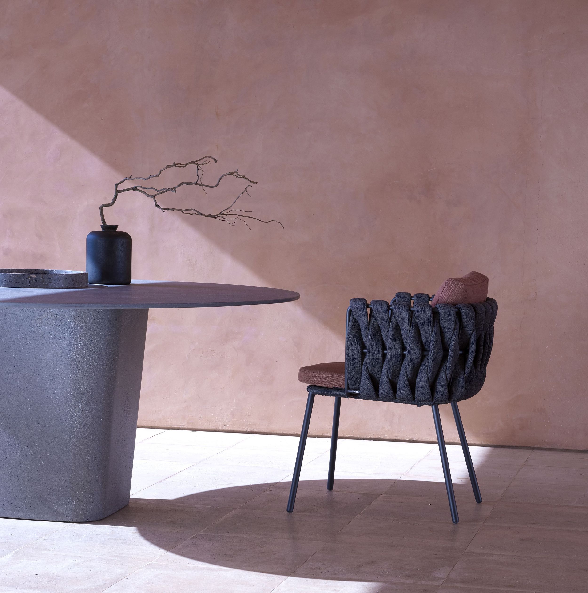Tosca armchair and Tao table by Monica Armani for Tribù