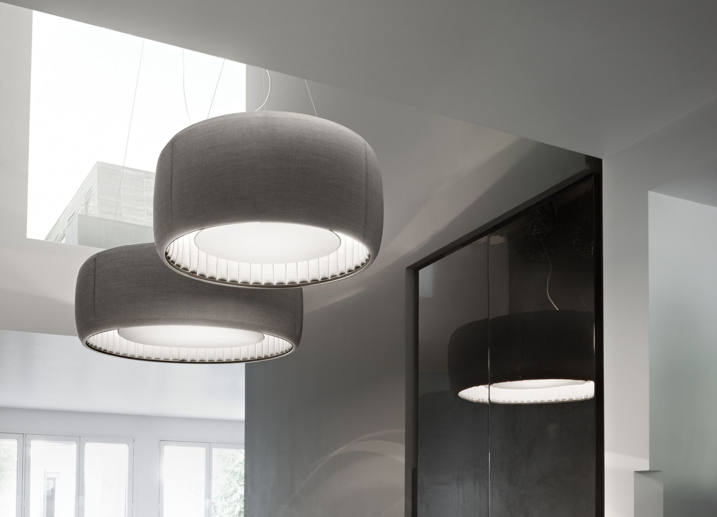 Silenzio lighting and sound absorption system by Monica Armani for Luceplan